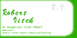 robert vitek business card