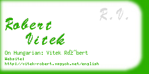 robert vitek business card